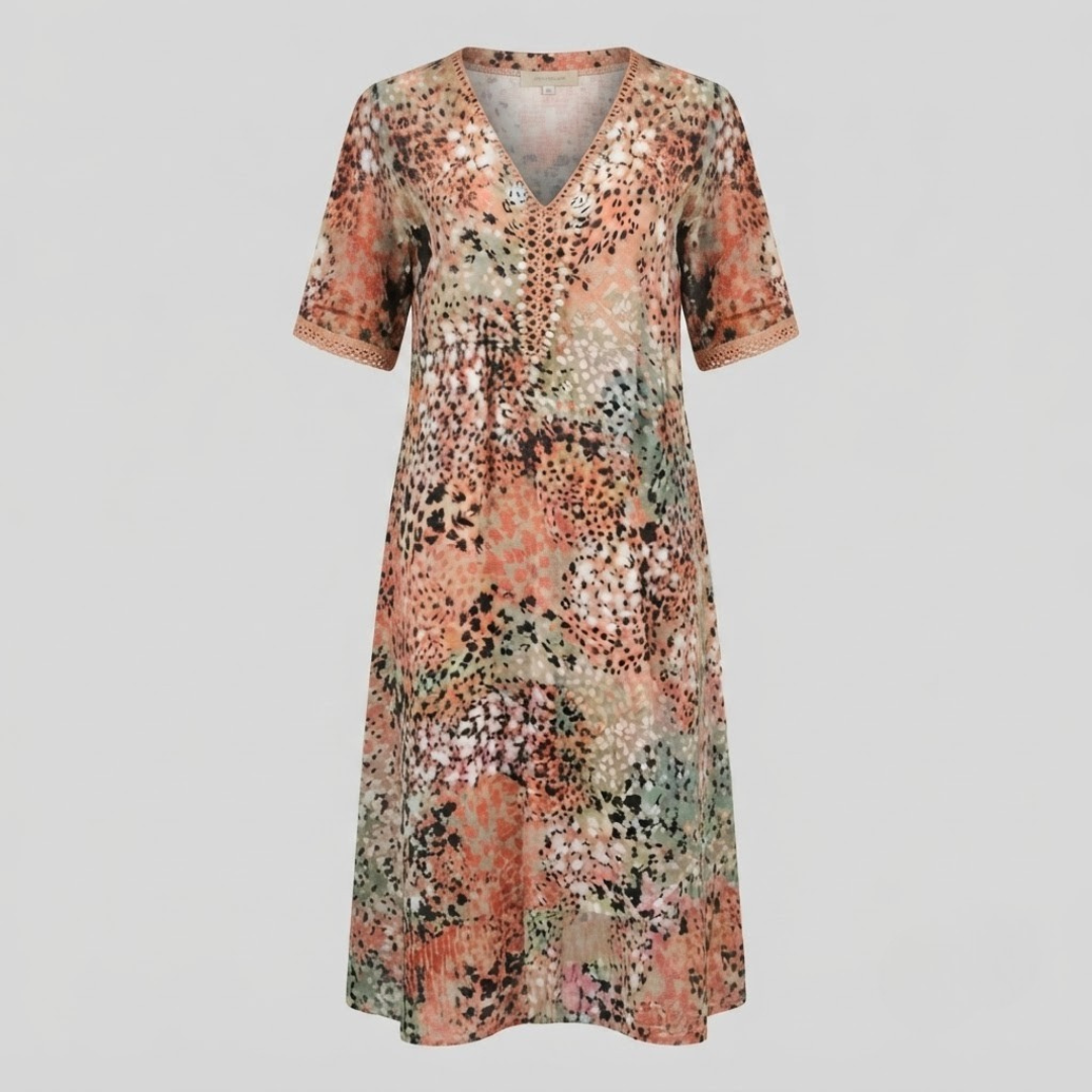 MAYA | Midi dress with flowing silhouette