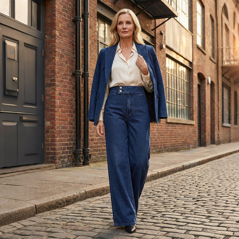 OLIVIA | High-waist wide-leg jeans