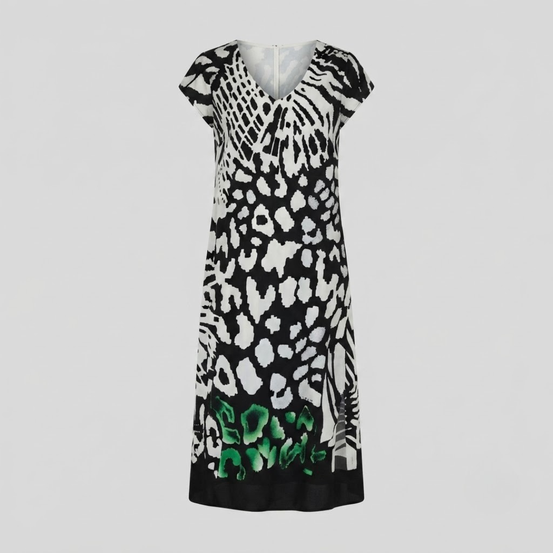 SERENA | Midi dress with printed pattern
