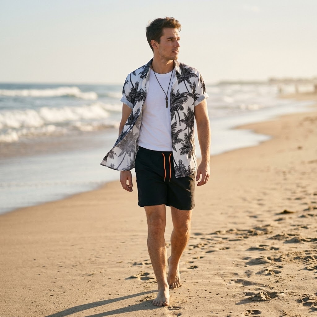 EVE | Shirt and shorts set with all-over print