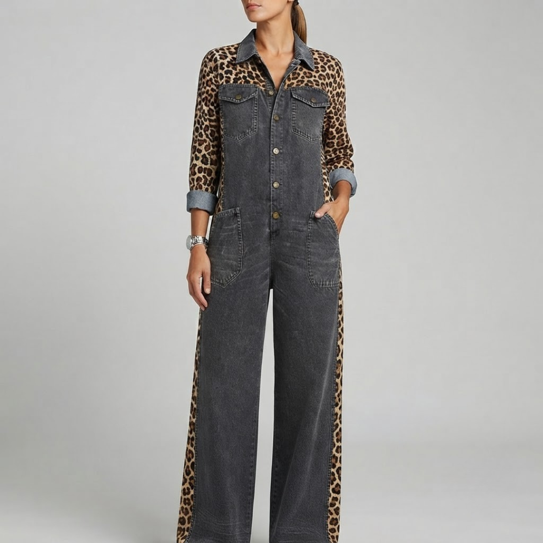 ROSE | One-piece jumpsuit with shirt collar