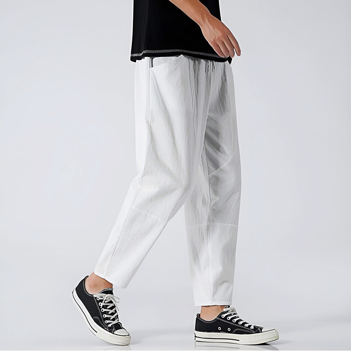 FLORENCE | Cropped trousers with drawstring waist