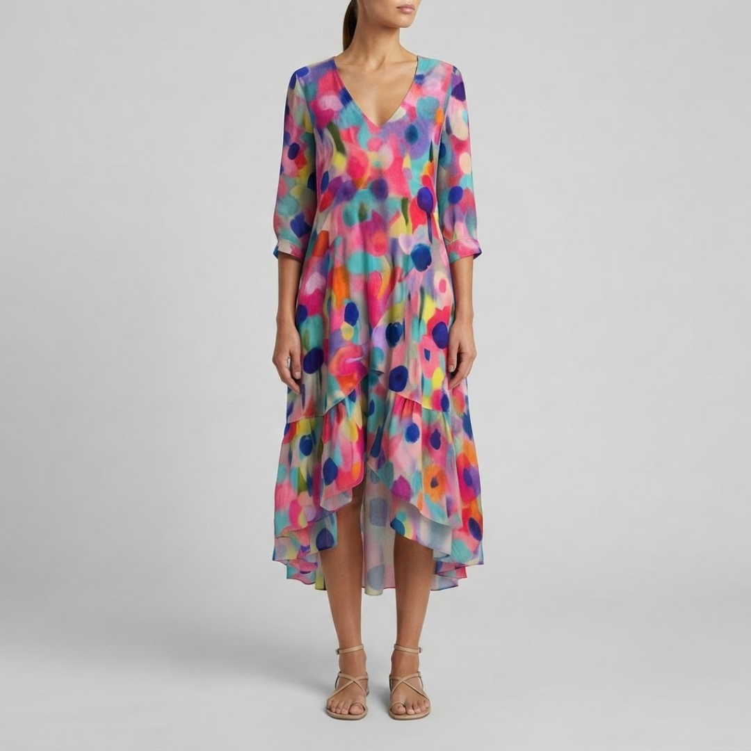 VALERY | Midi dress with floral print