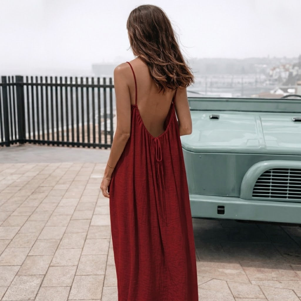 EVE | Maxi dress with open back