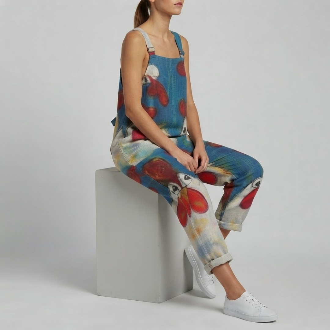 CHARLOTTE | Jumpsuit with chicken print