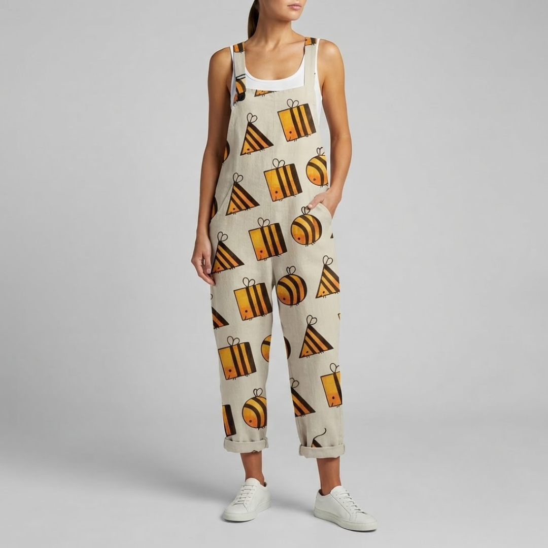 DAISY | Jumpsuit with geometric bee print
