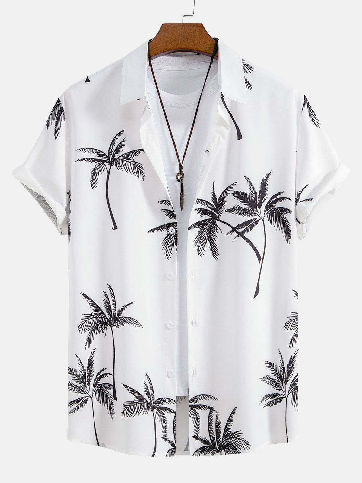 EDWARD | Set with palm stripe shorts