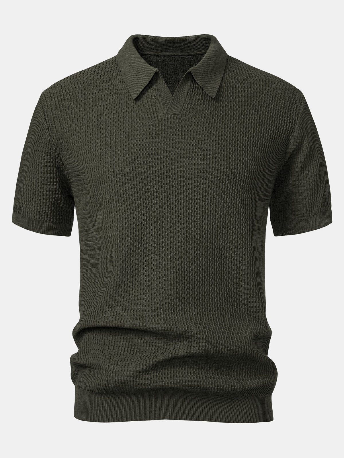ALFIE | Set with V-neck polo and tapered trousers