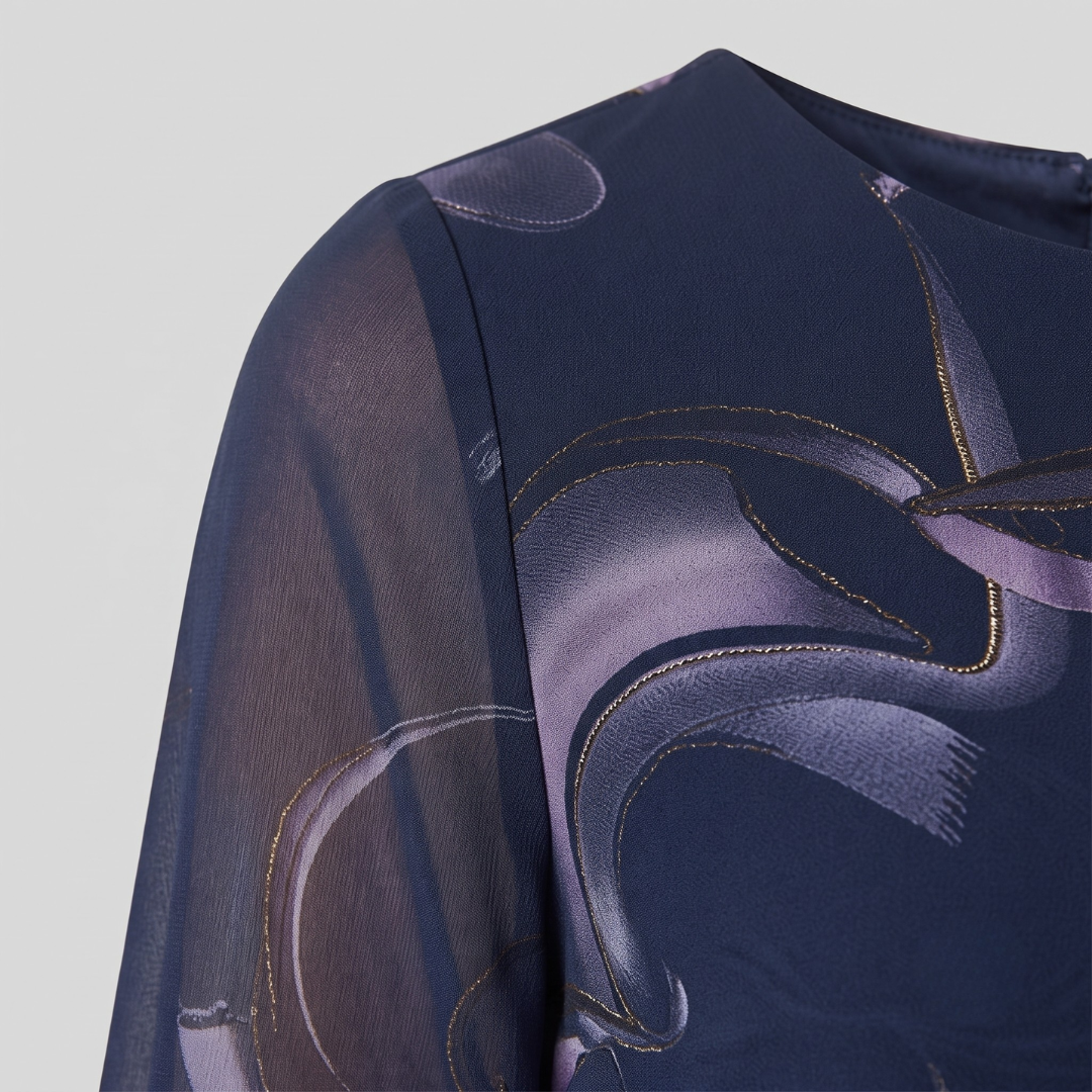 EMMA | Midi dress with swirl print