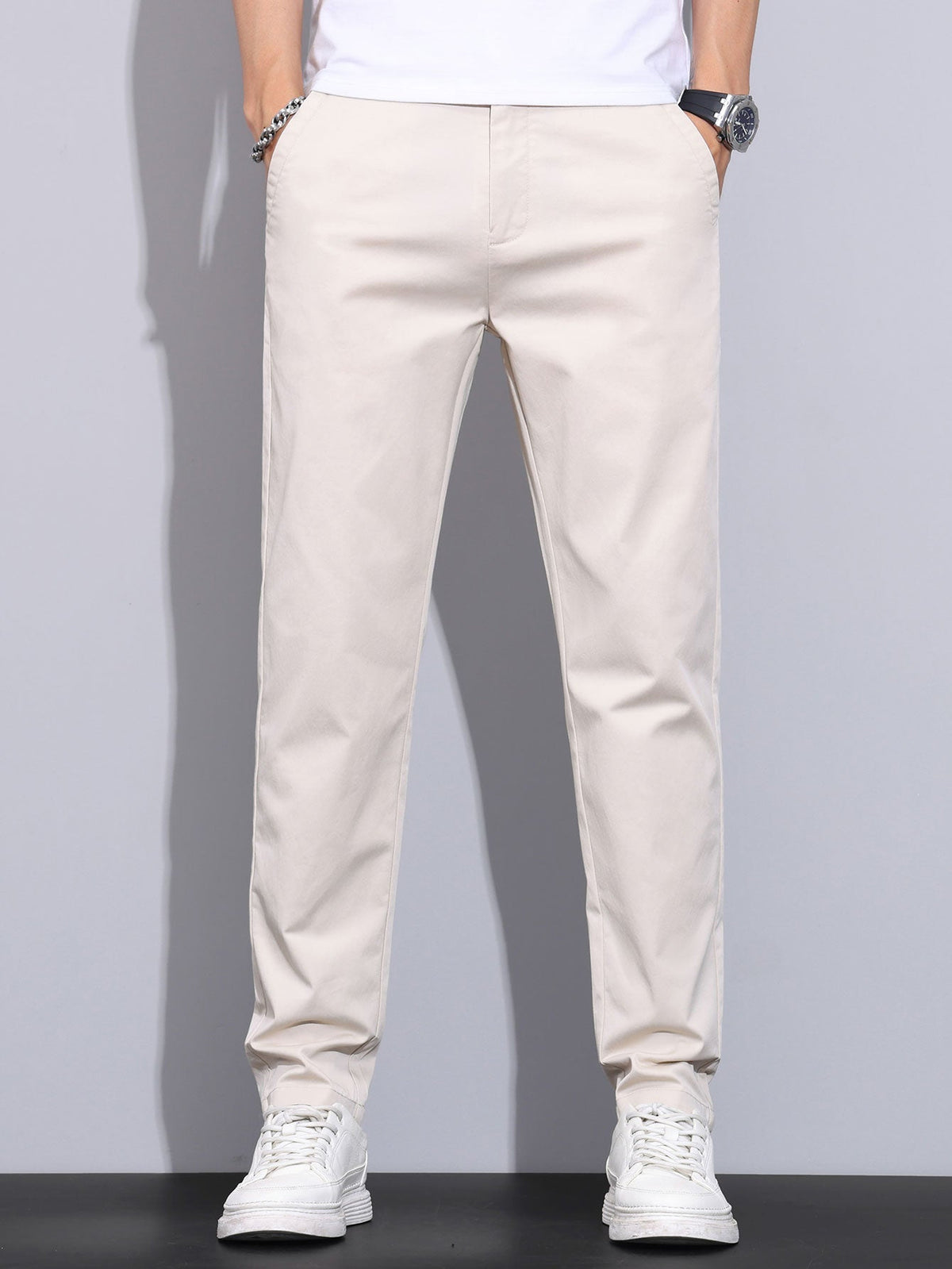 LILY | Straight-leg trousers with elastic waist
