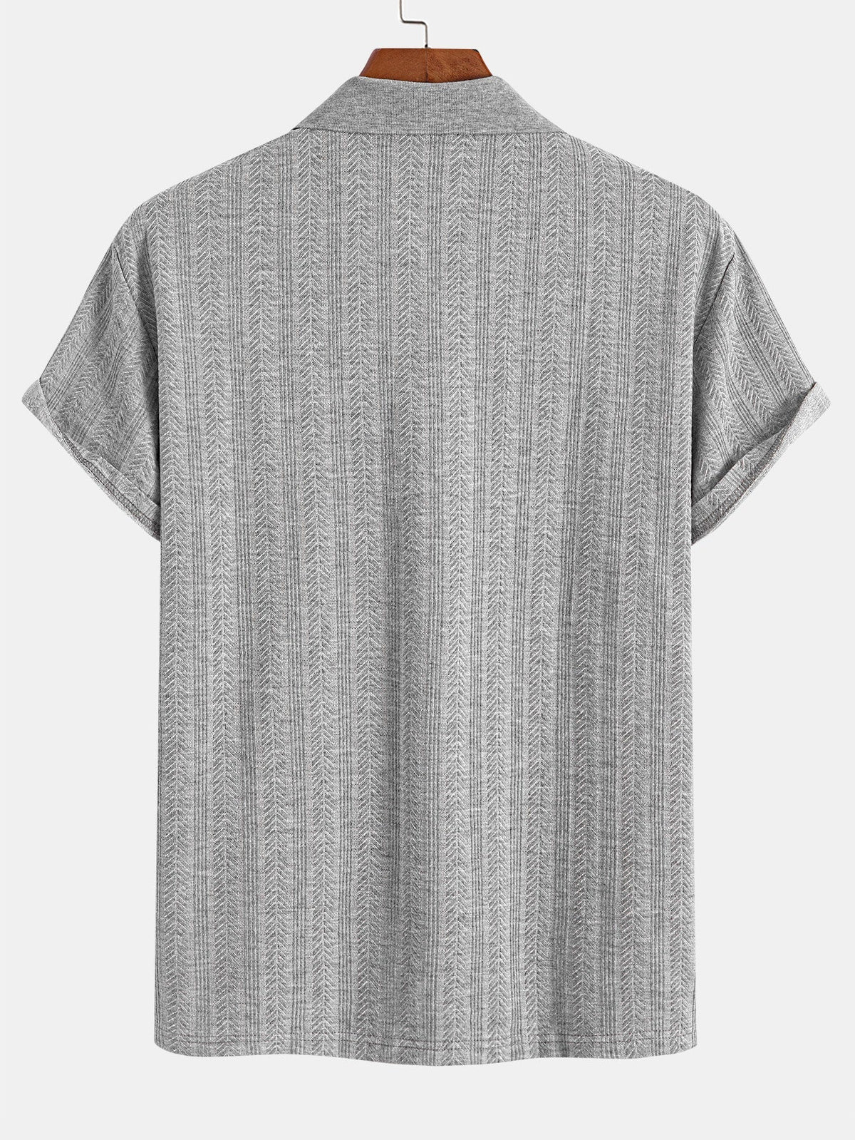 GEORGE | Polo with half-zip and herringbone texture