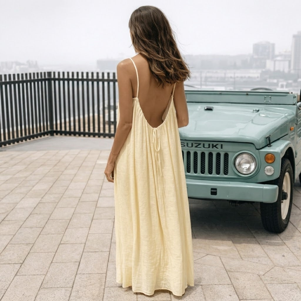 EVE | Maxi dress with open back