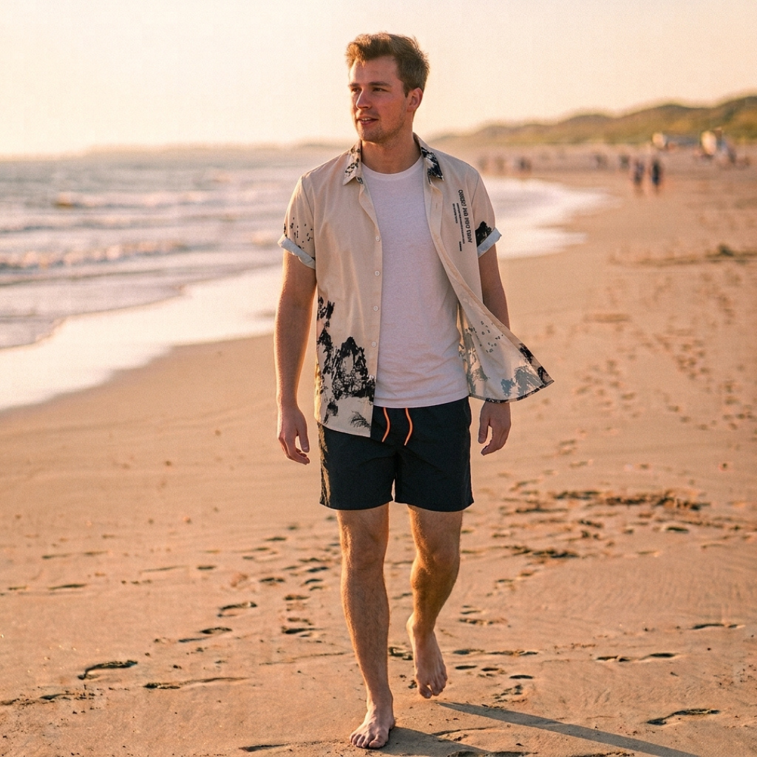 HARRY | Shirt and shorts set with all-over print