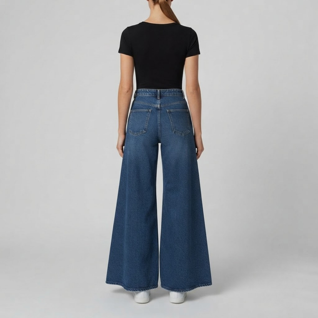 FLORENCE | Wide-leg jeans with high waist