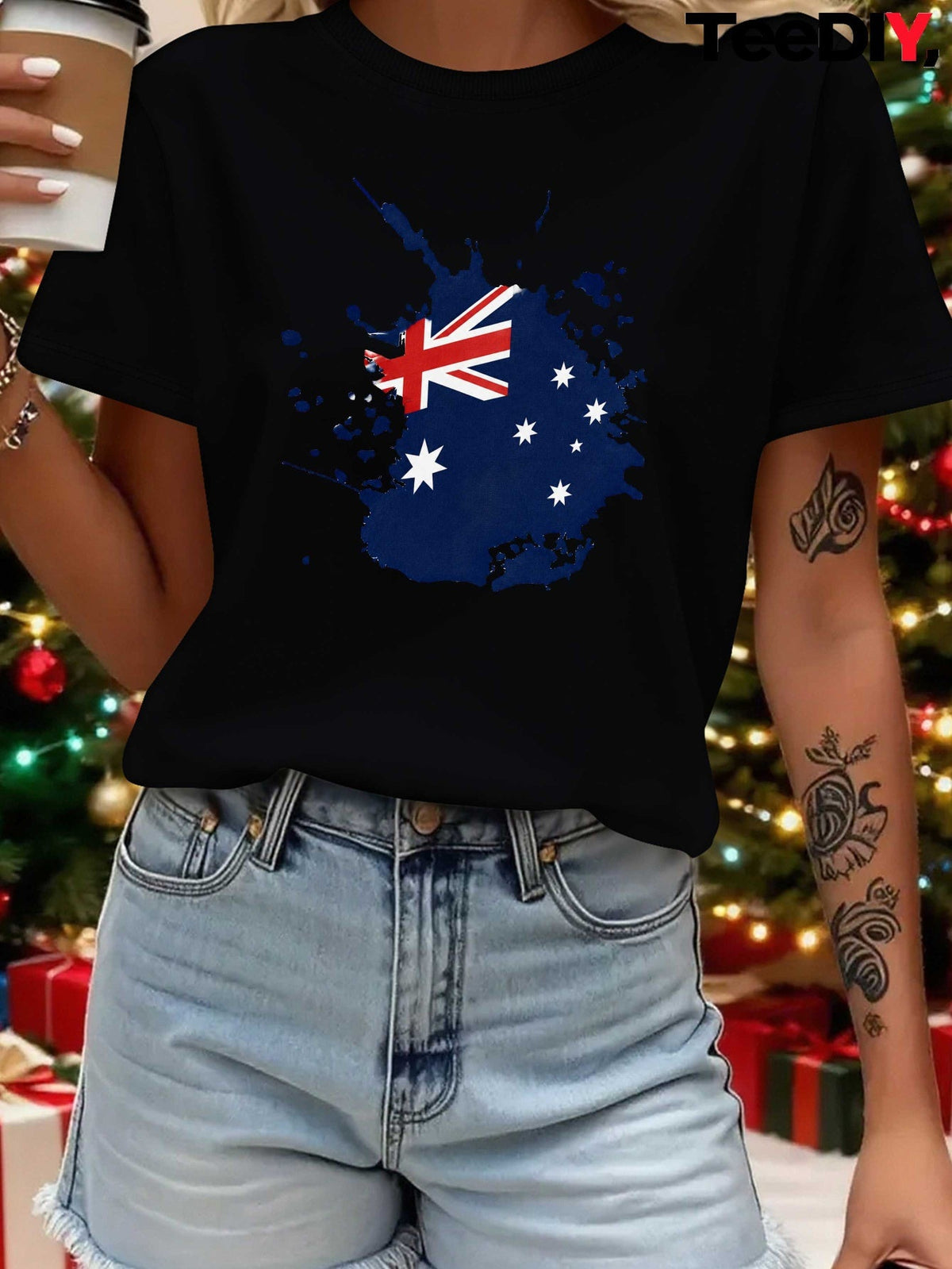 JACK | Graphic tee with flag splatter print