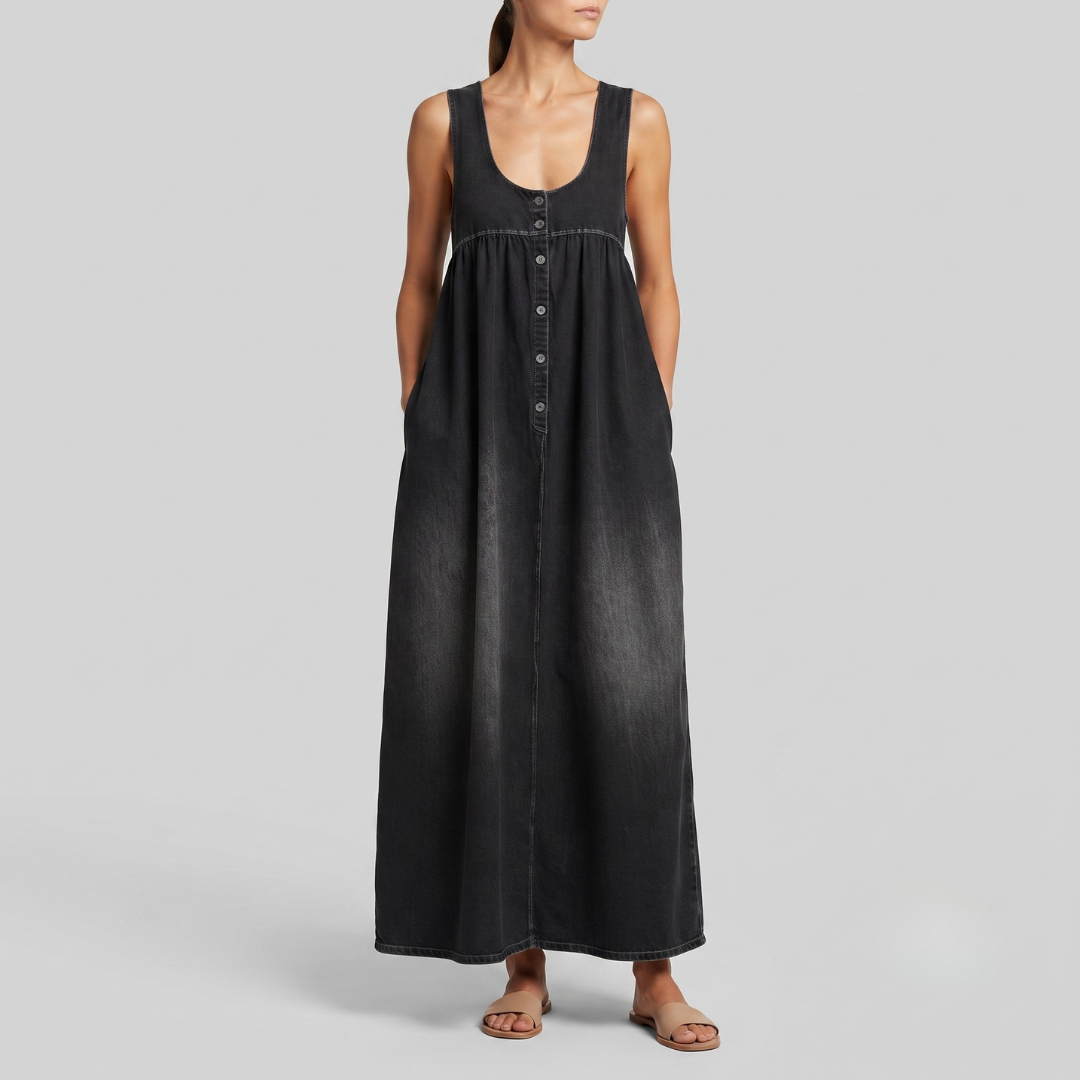 ELLA | Sleeveless vest dress with midi length