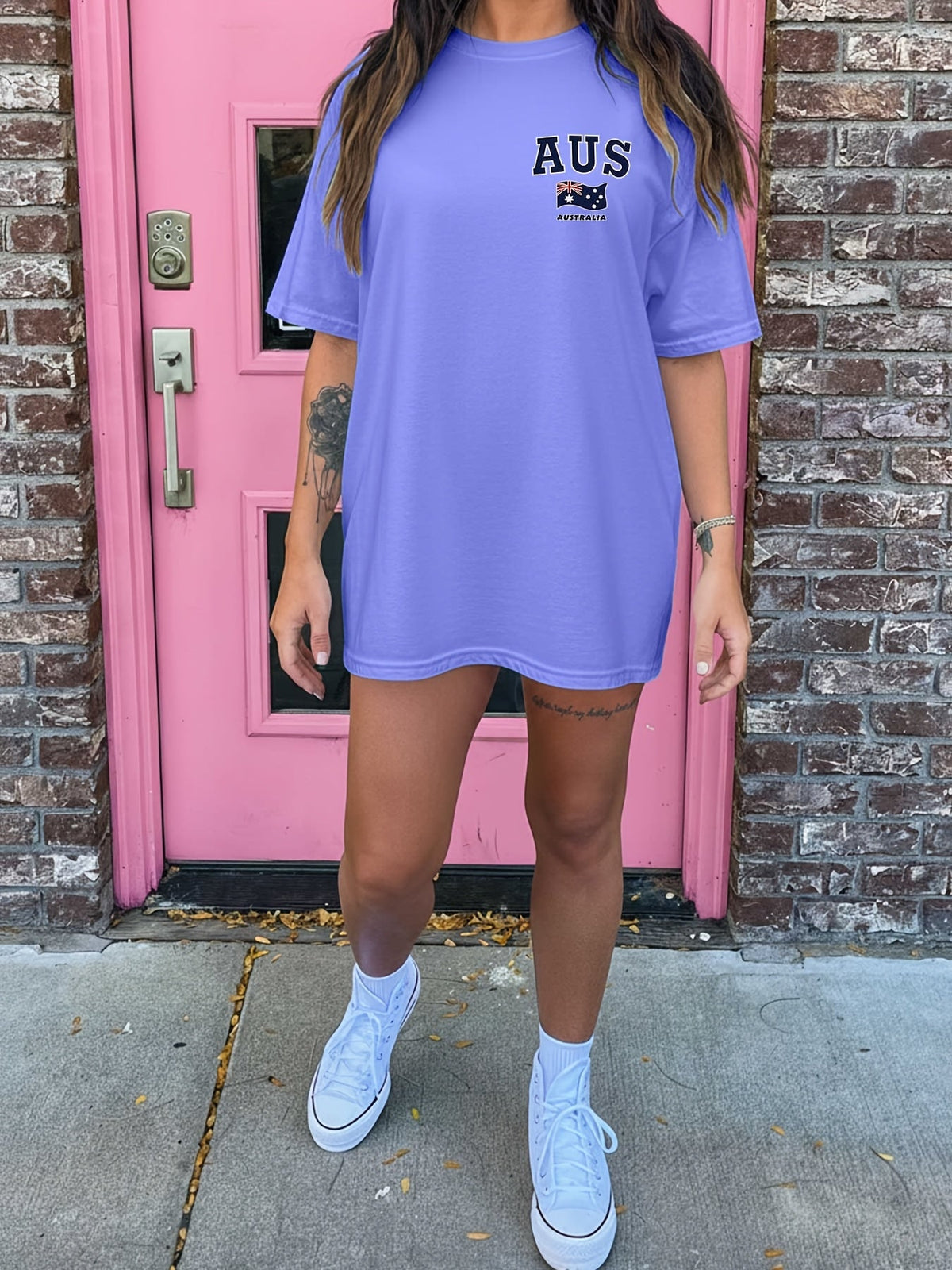 LILY | Oversized tee with double-sided print