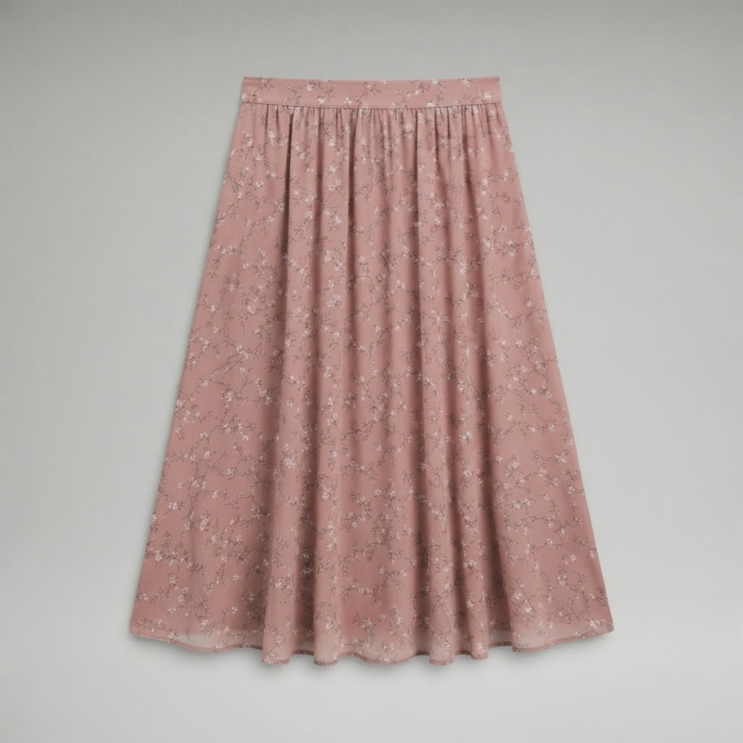 EVE | Skirt with floral pleated detail