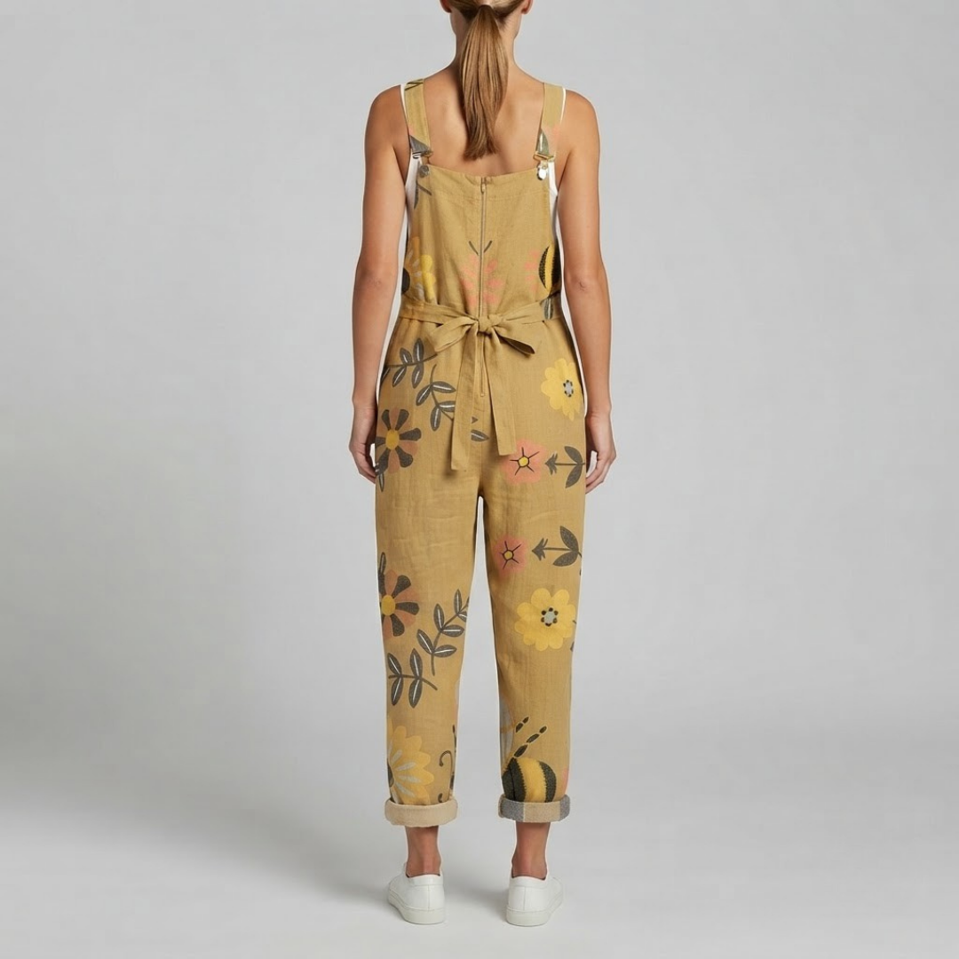 OLIVIA | Jumpsuit with floral bee print