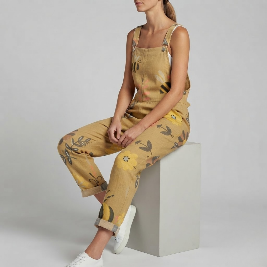 OLIVIA | Jumpsuit with floral bee print