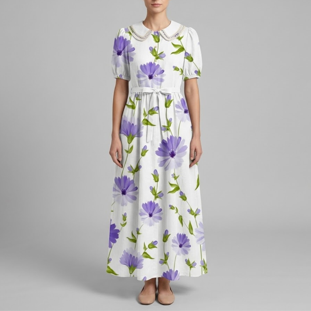 AURORA | Midi dress with floral print