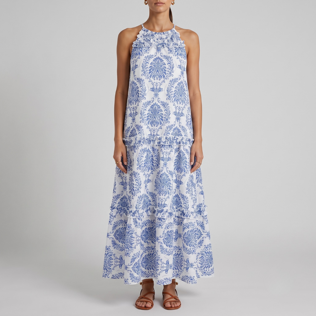 LOREN | Maxi dress with halter neckline