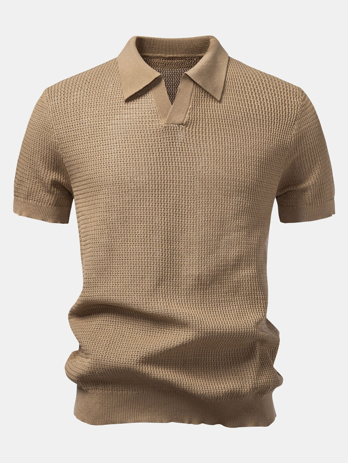 RUFUS | Open-knit polo with Johnny collar