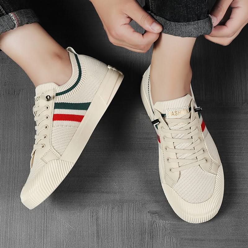 HARPER | Knit sneakers with striped detailing