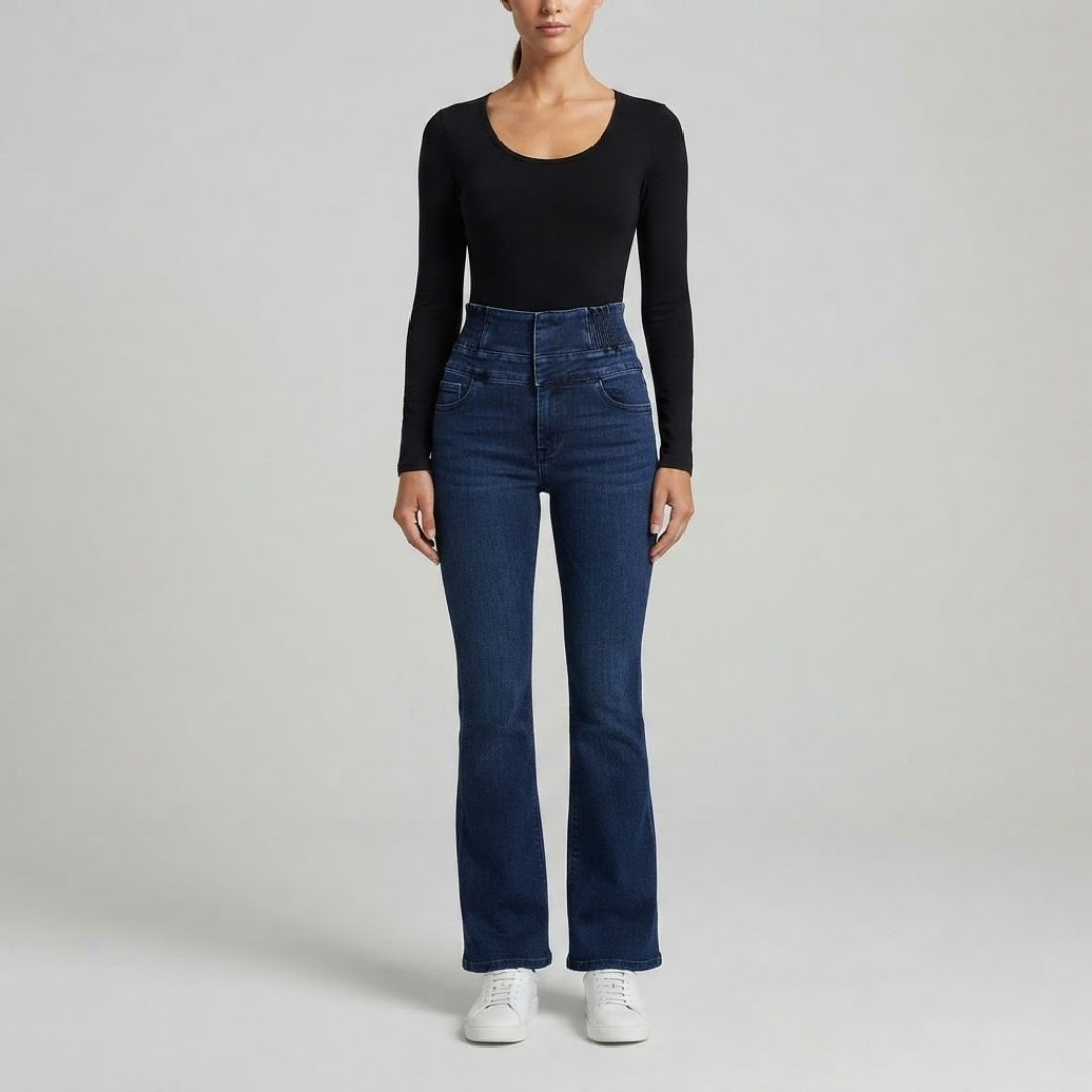 GRACE | High-waisted flare jeans with stretch