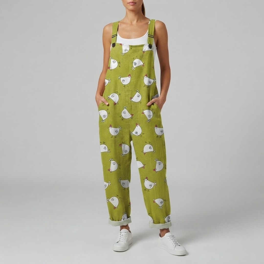 COOP | Printed jumpsuit with adjustable straps