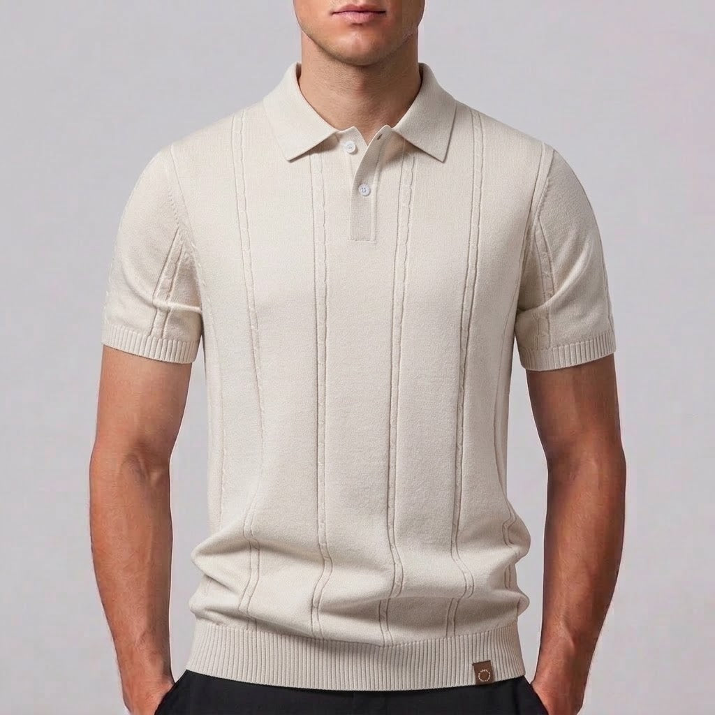 CHARLOTTE | Ribbed knit polo