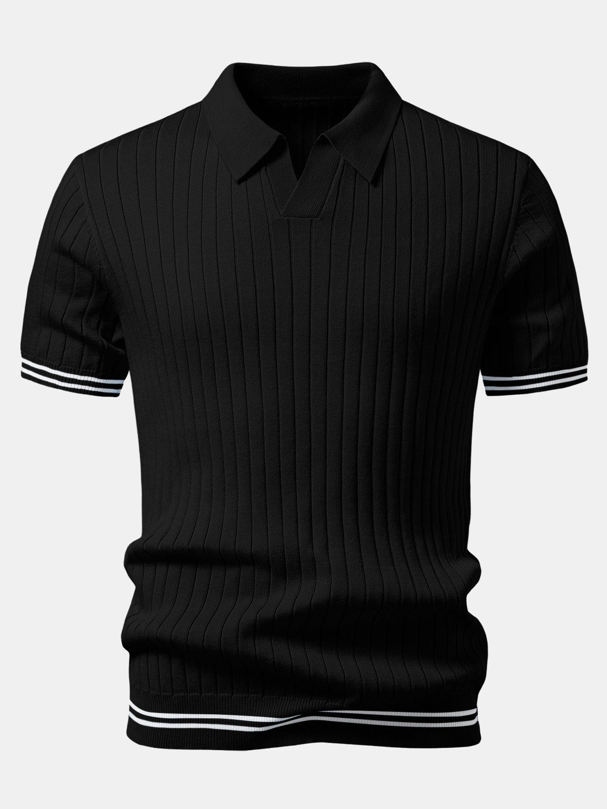 FREDDIE | Knit polo with Johnny collar