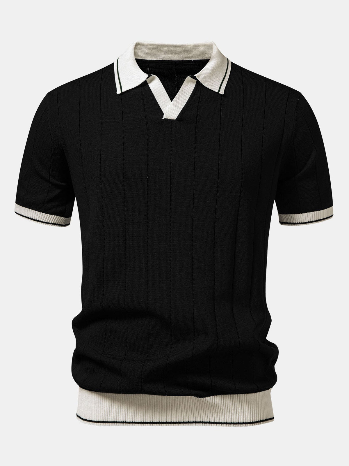 MIA | Set with ribbed polo and tapered trousers