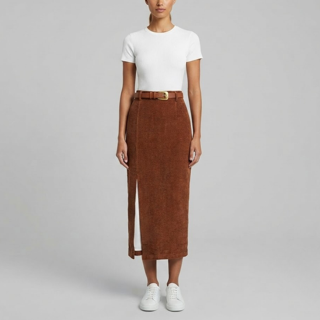JEMIMA | Bodycon skirt with corduroy texture