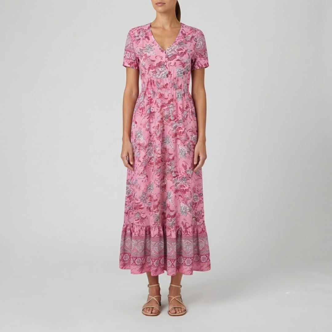 WIENA | Boho dress with floral print