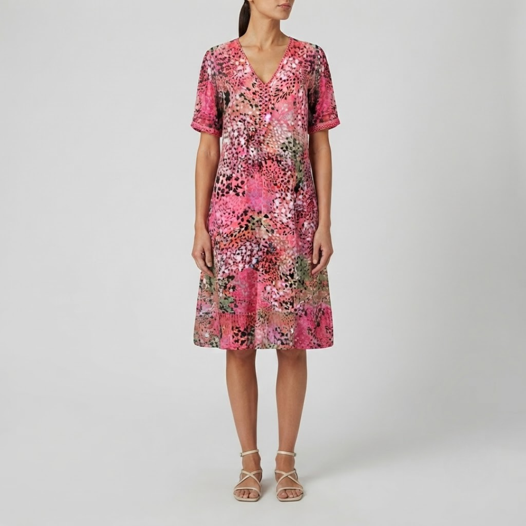 MAYA | Midi dress with flowing silhouette