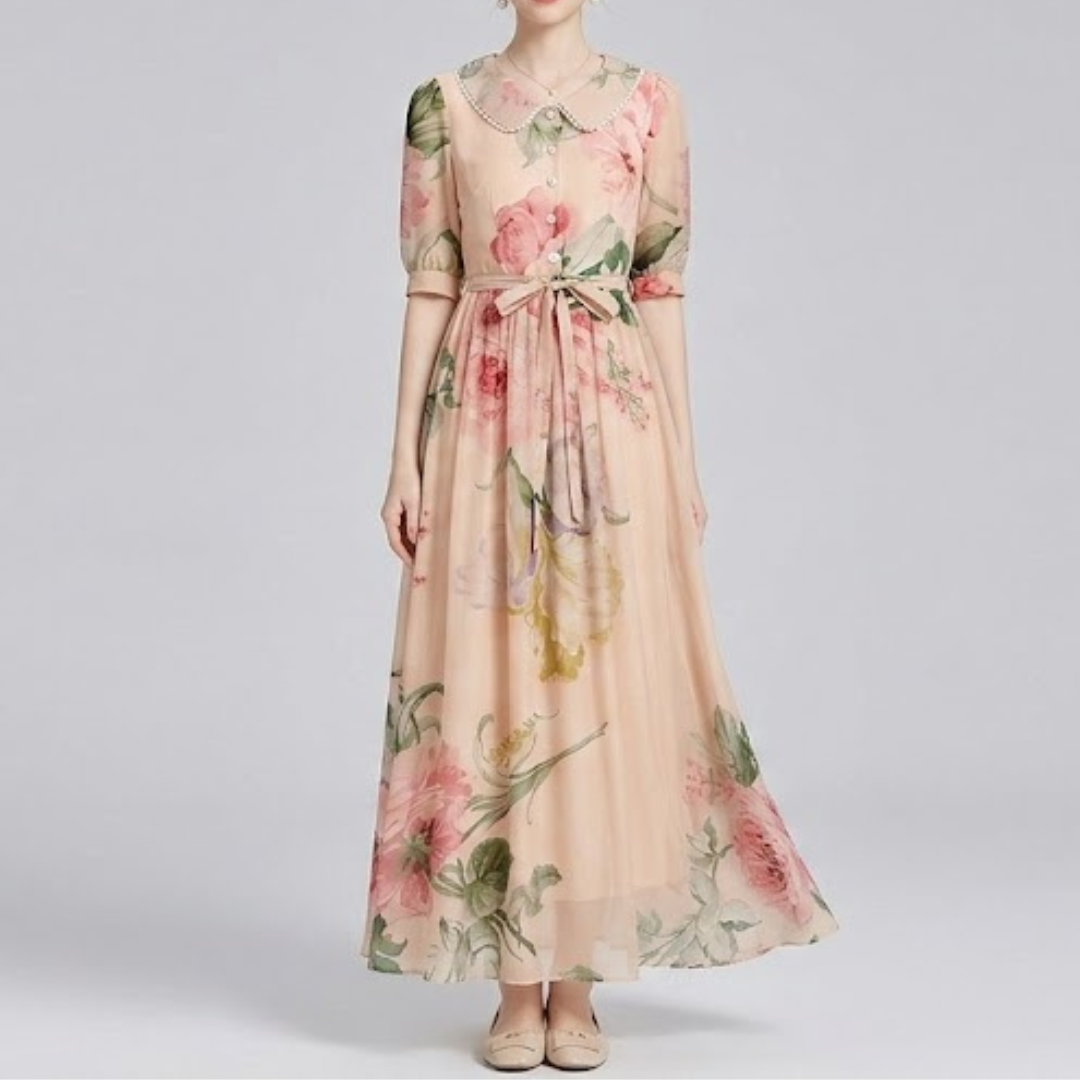 ELARA | Midi dress with floral print