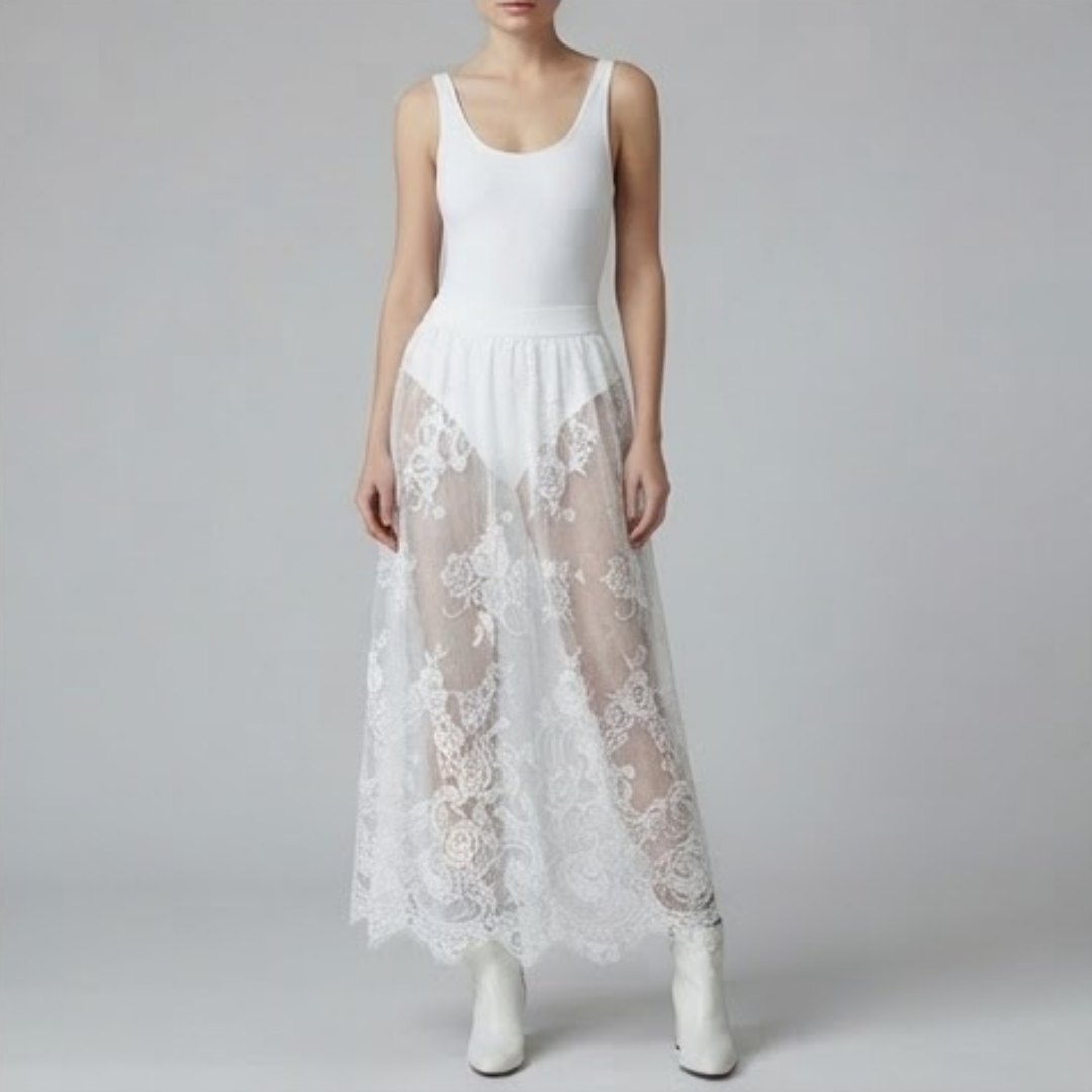 IVY | Slip skirt with lace detailing