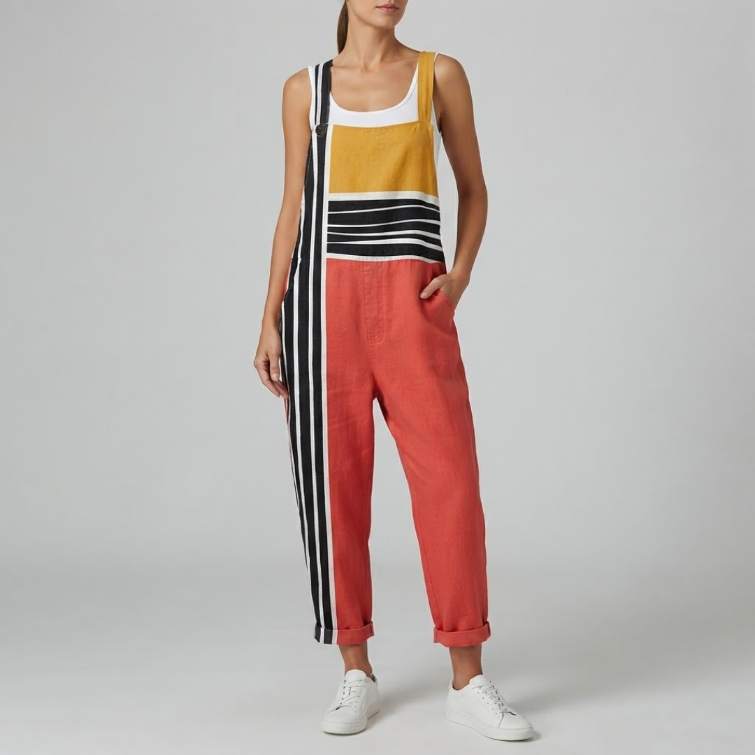 METRO | Colour-block jumpsuit with pockets