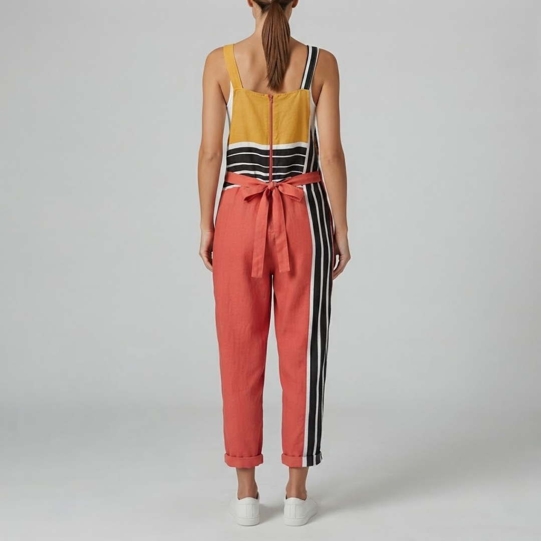 METRO | Colour-block jumpsuit with pockets