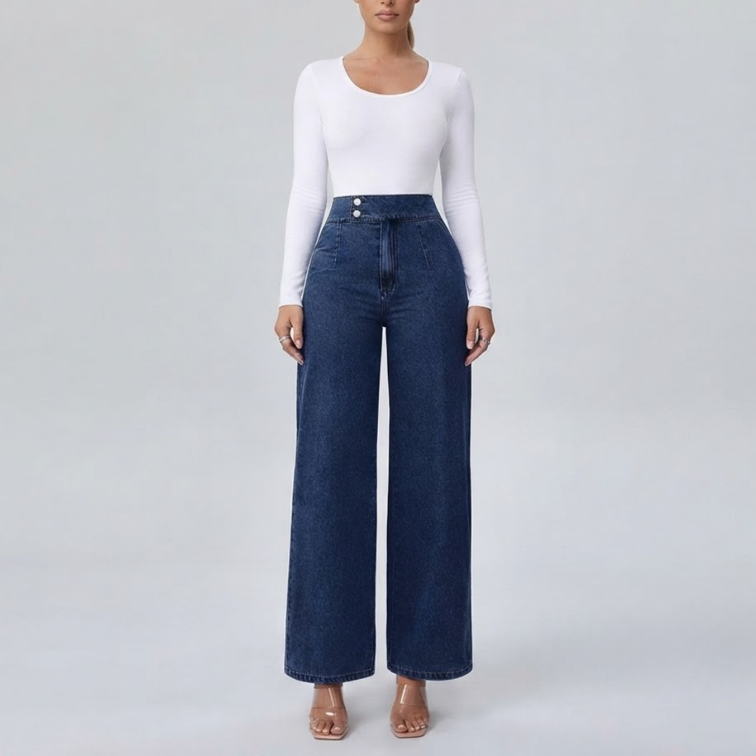 OLIVIA | High-waist wide-leg jeans