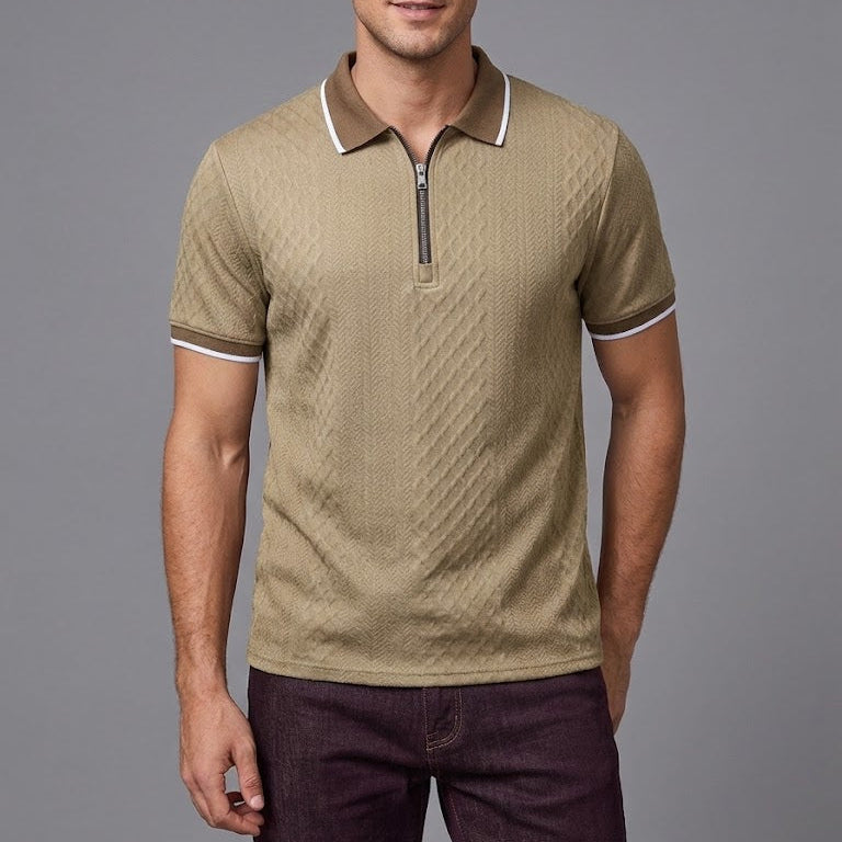 THEO | Polo with zip neckline
