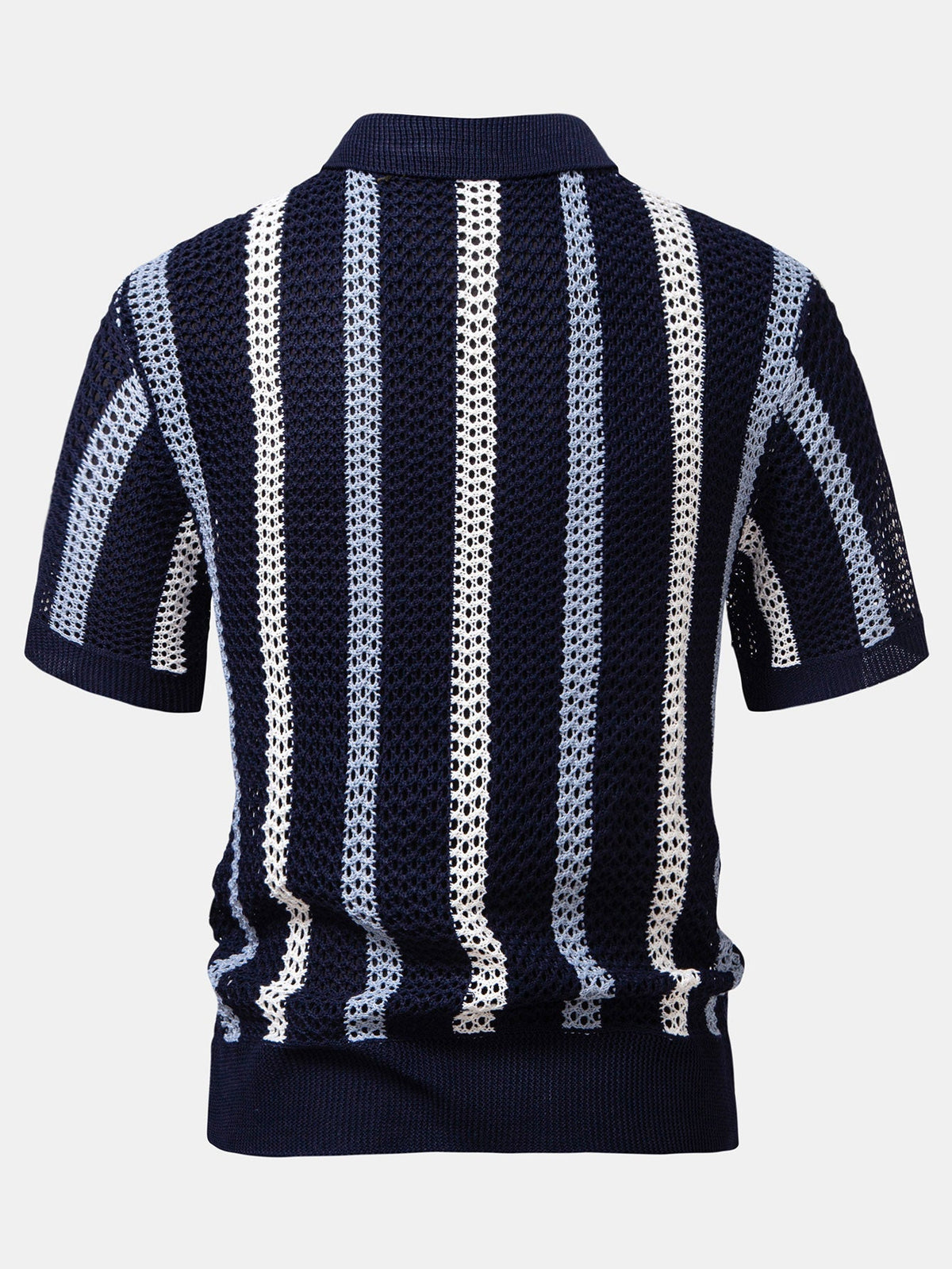GEORGE | Set with striped crochet polo