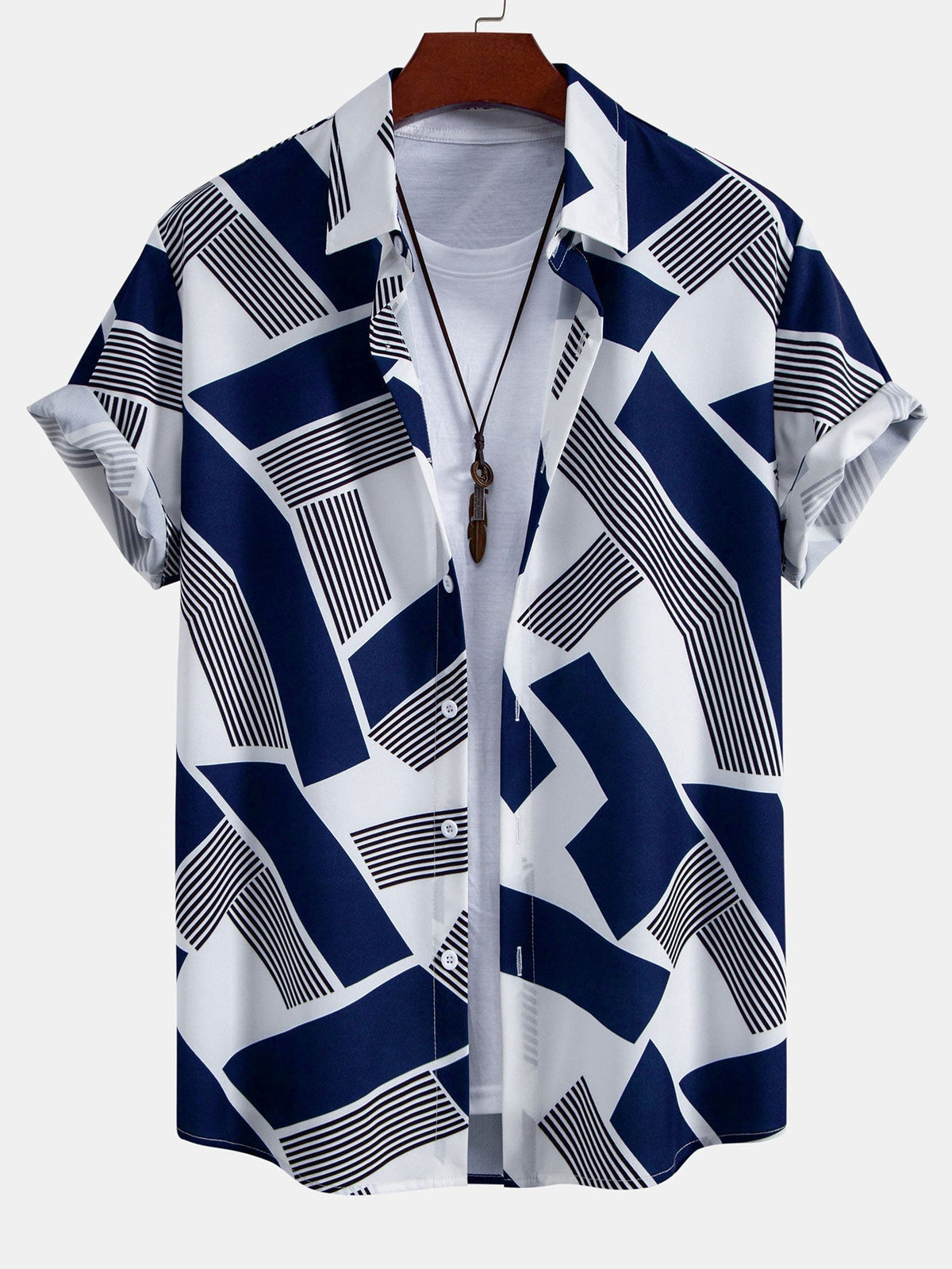 HARPER | Shirt and shorts set with colourblock print