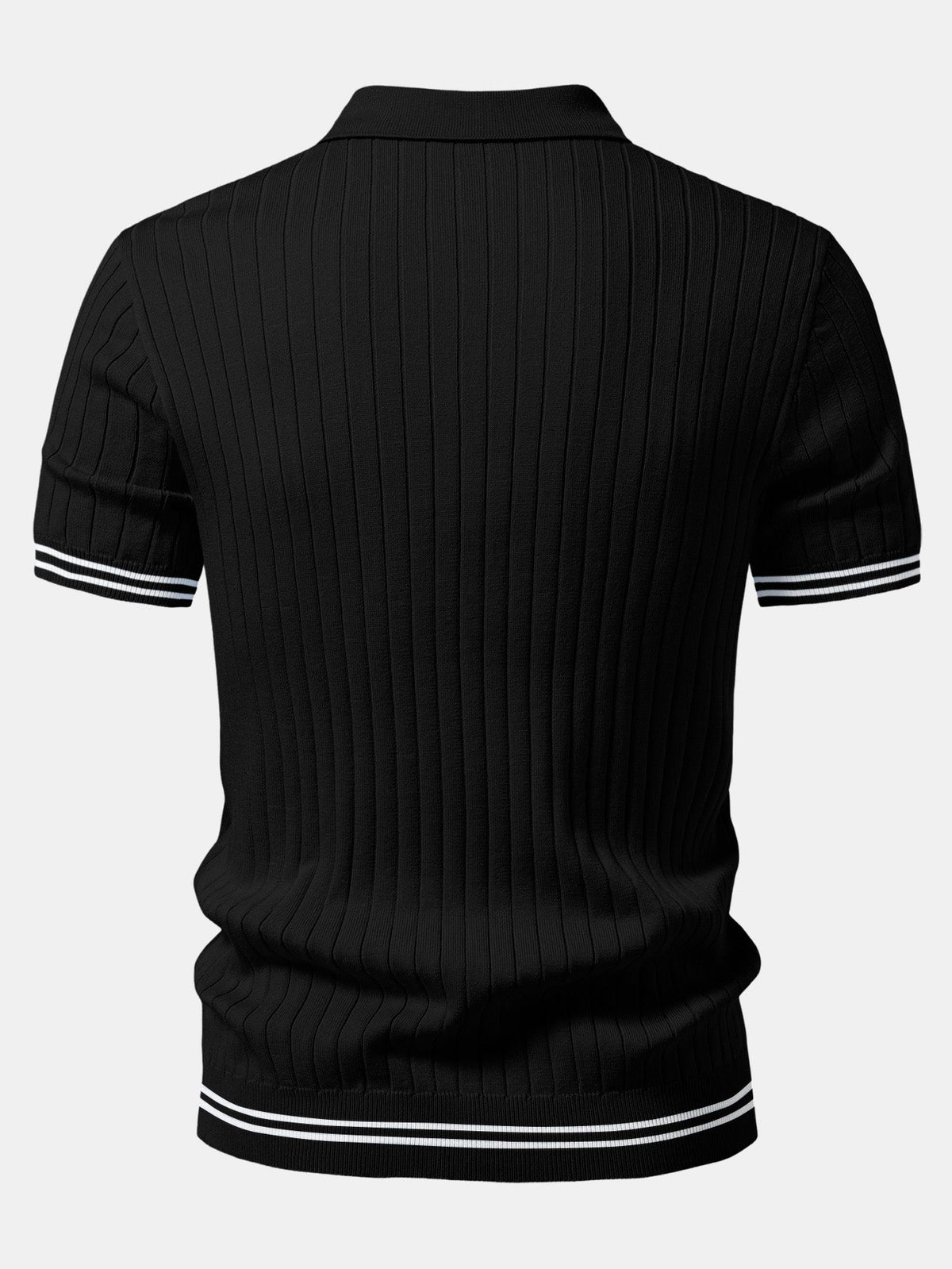 FREDDIE | Knit polo with Johnny collar