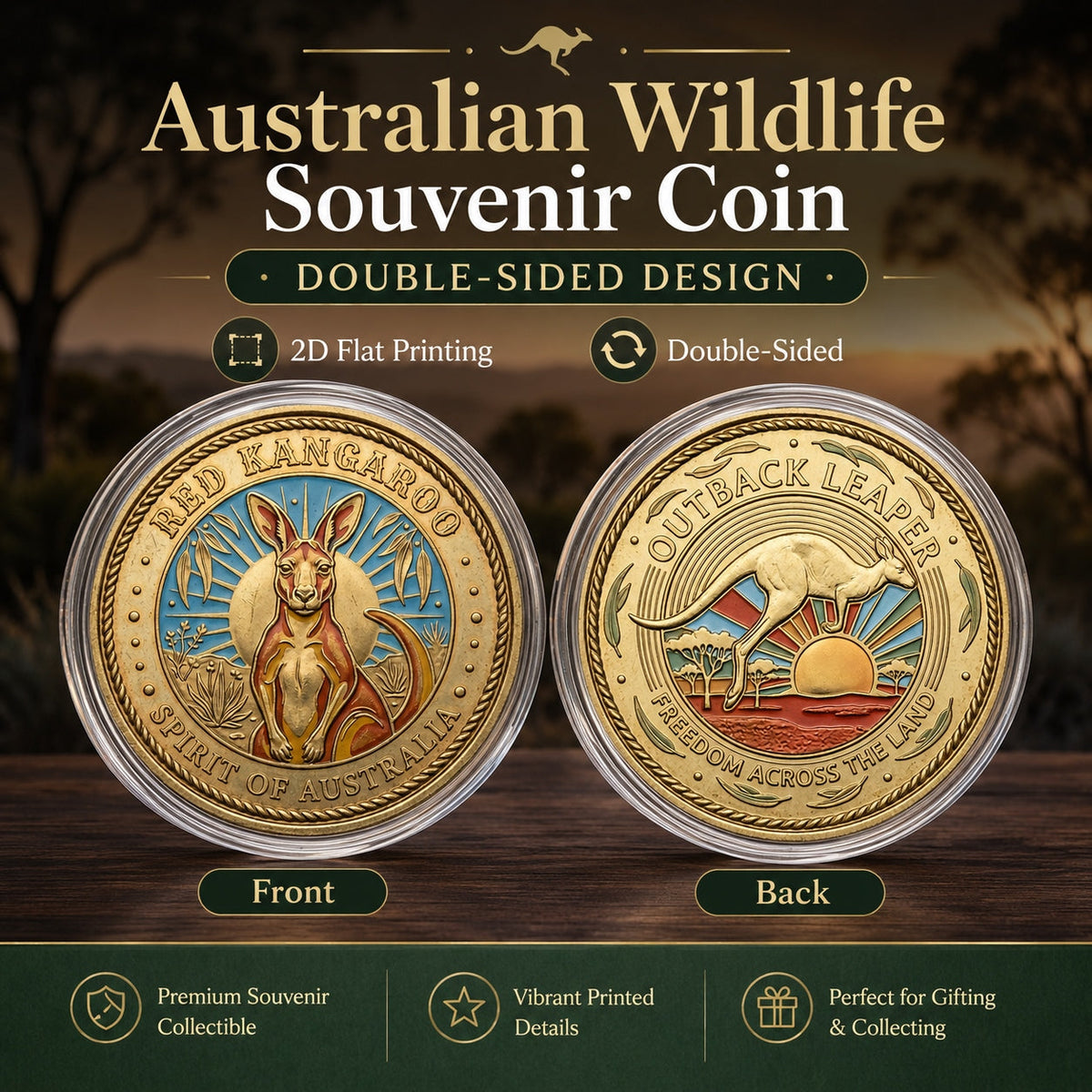 AVA | Brass collector's coin with kangaroo design
