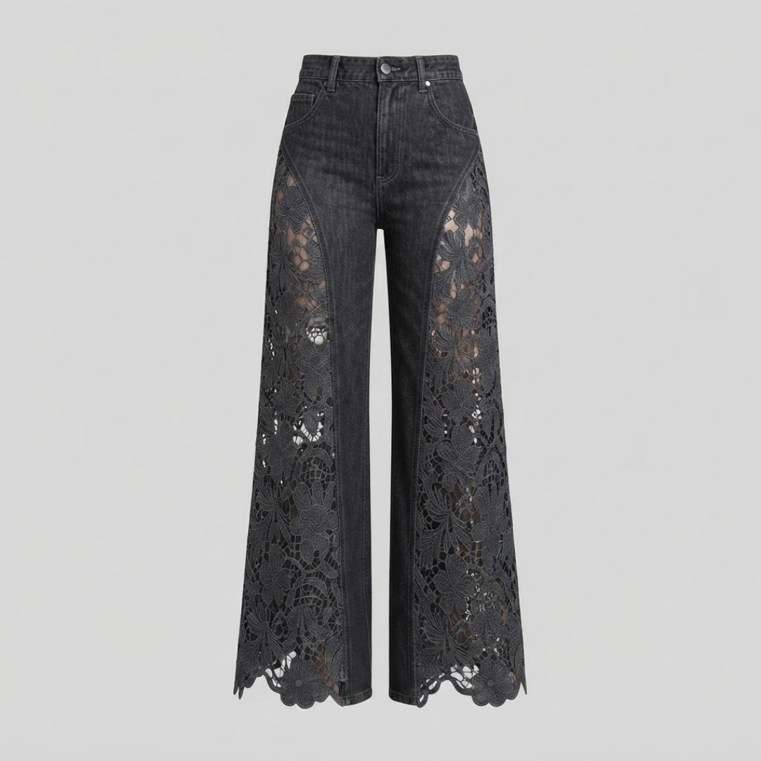 HARPER | Wide-leg jeans with embroidery