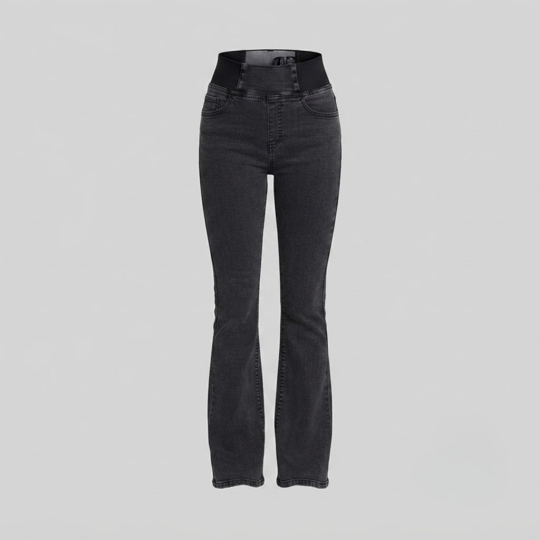 CHARLOTTE | High-waist flare trousers with stretch