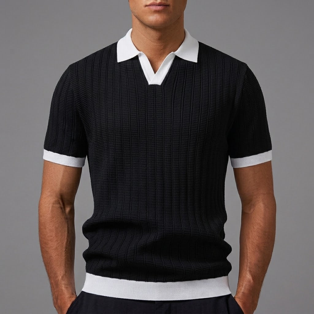 MILES | Polo shirt with Johnny collar