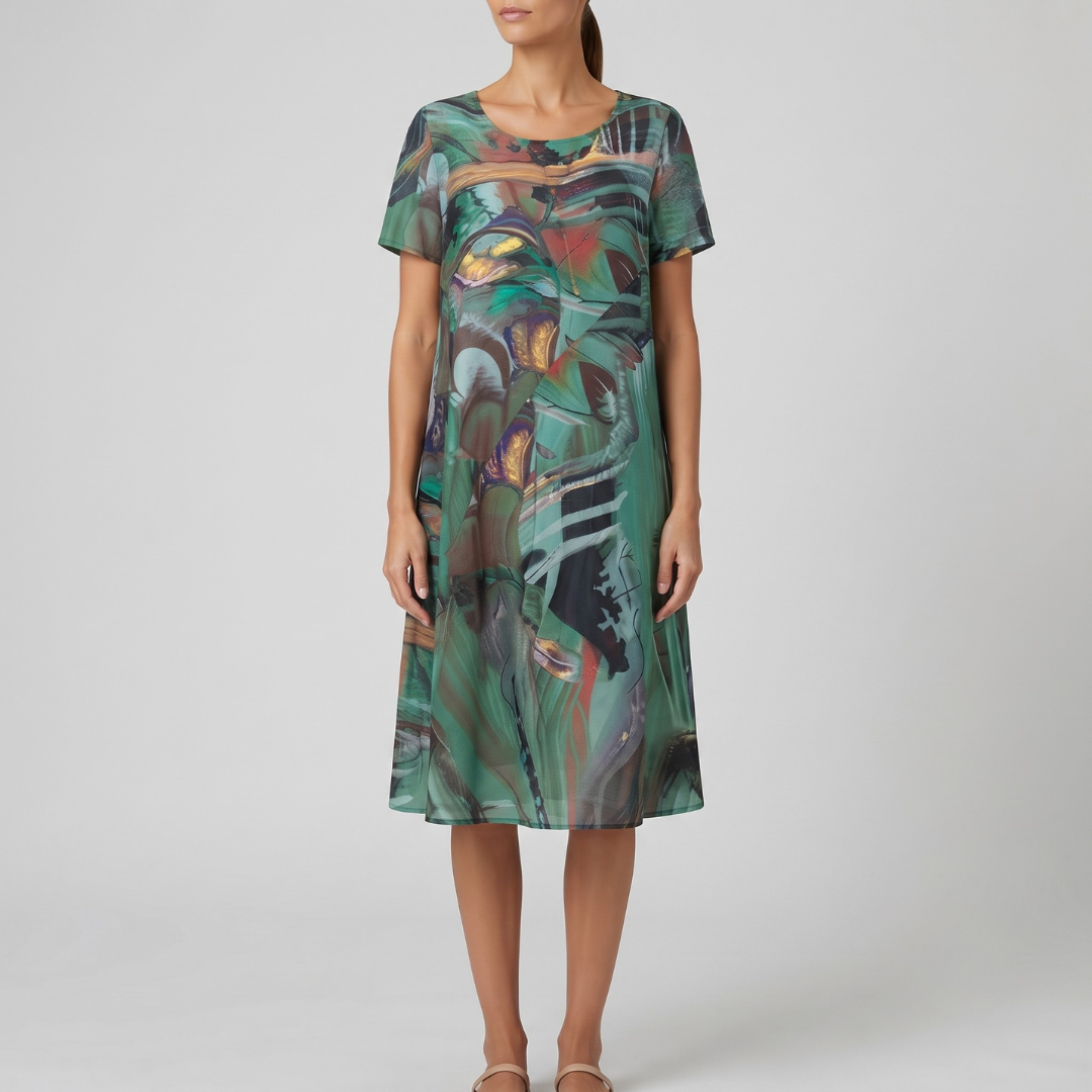 HEATHER | Midi dress with floral print